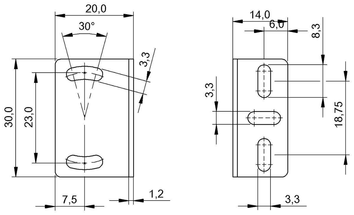 BAM00UH - BOS 6-HW-1 (Fotoelektrik sensörler için montaj braketi) - Görsel 2