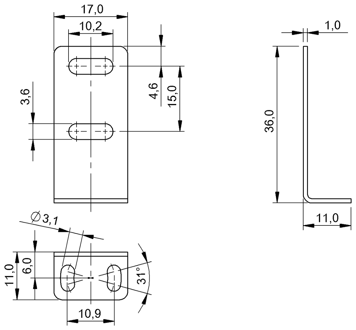 BAM00T5 - BOS 2-HW-2 (Fotoelektrik sensörler için montaj braketi) - Görsel 2