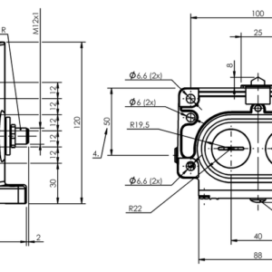 BNS037W - BNS 829-X858-D06-D12-100-10-FD (Değiştirilebilen kilit pimi üniteli mekanik çok konumlu limit sviçleri)