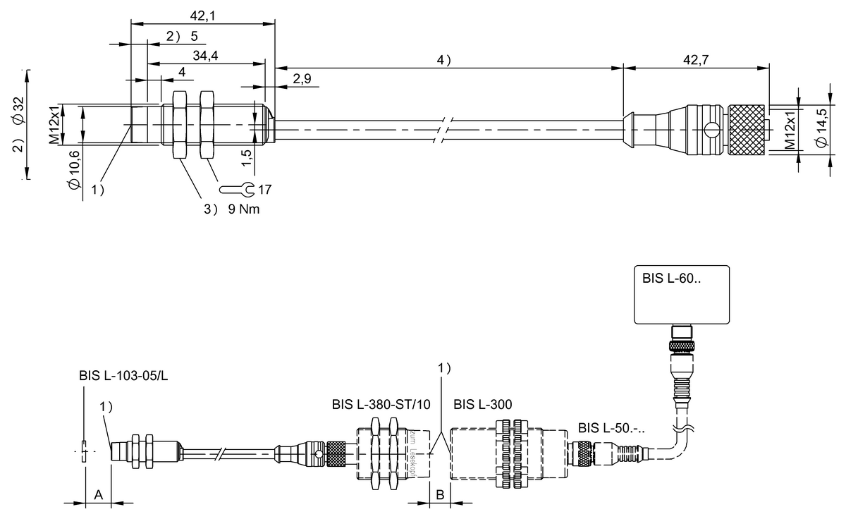 BIS00NN - BIS L-380-06/BU-PU1-00,3 (RFID LF veri bağlayıcısı (125 kHz)) - Görsel 2