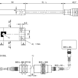 BIS012M - BIS L-380-22/BU-PU1-00,50 (RFID LF veri bağlayıcısı (125 kHz))