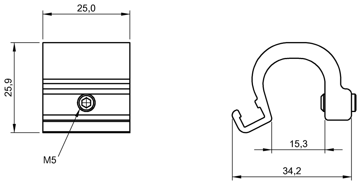 BAM01MA - BMF 235-HW-110 (Manyetik sensörler için montaj braketleri) - Görsel 2