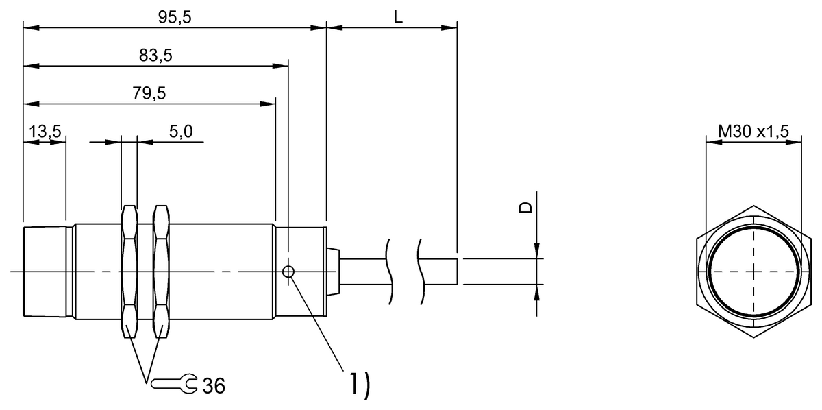 BIC0048 - BIC 1I3-P2A15-M30MM3-BPX0B-050 (Sinyal aktarımı için endüktif bağlayıcılar) - Görsel 2