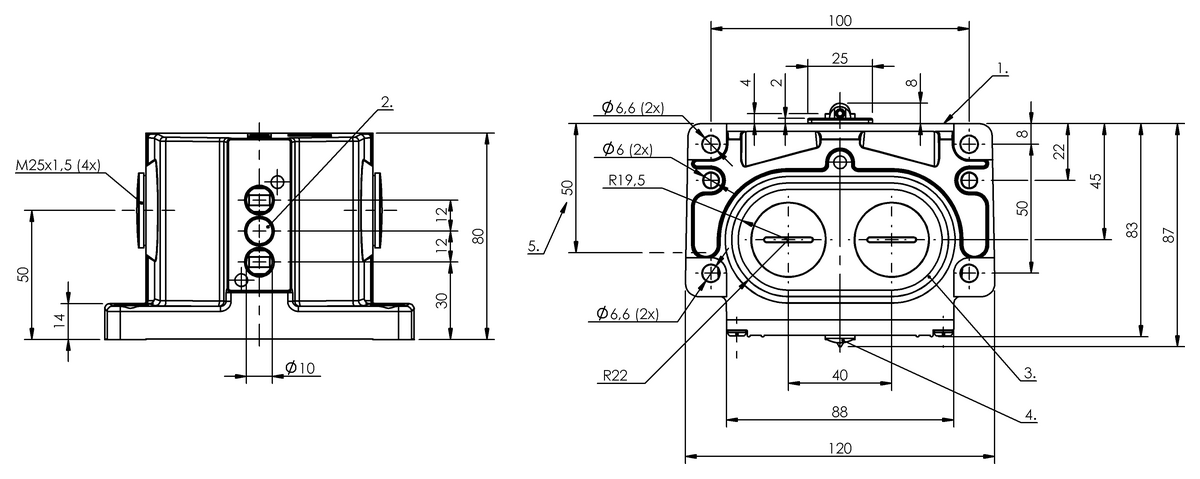 BNS00FA - BNS 819-D03-R12-100-55-FD-0929 (Karışık bağlantılar içeren çok konumlu kam sviçleri) - Görsel 2