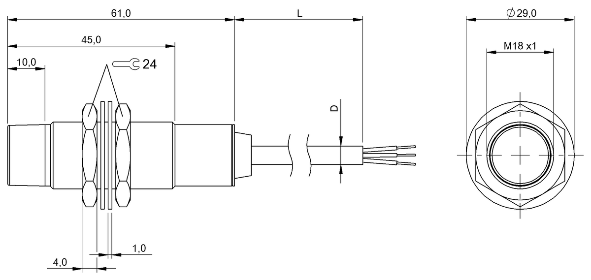 BIC0041 - BIC 2I0-R1002-M18MF2-BPX03-050 (Sinyal aktarımı için endüktif bağlayıcılar) - Görsel 2