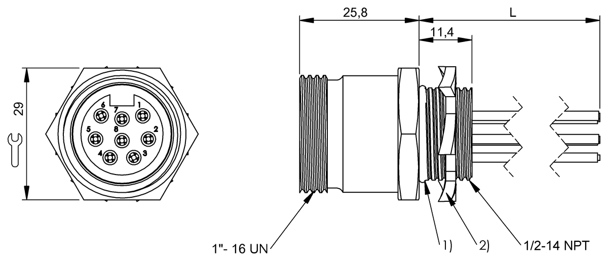 BCC0A6J - BCC A458-0000-D0-RN026-020 (Flanş konnektörleri) - Görsel 2