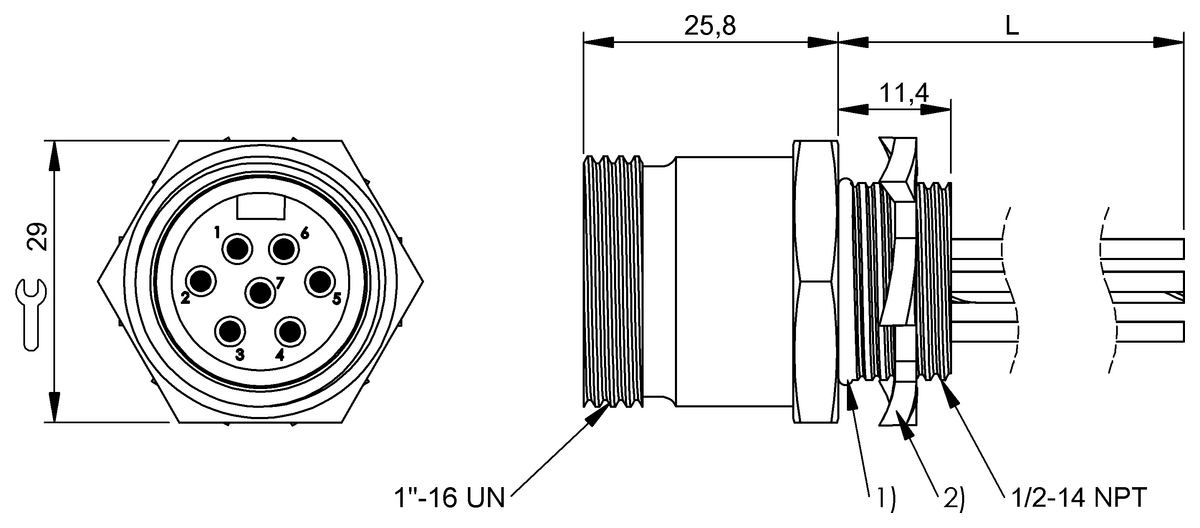 BCC0A6F - BCC A457-0000-20-RN025-020 (Flanş konnektörleri)