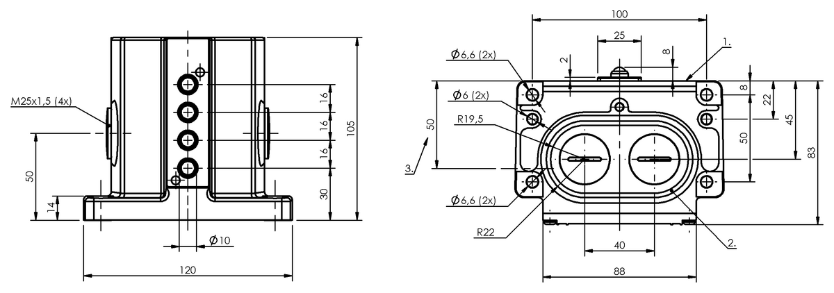 BNS00HN - BNS 819-D04-K16-100-10 (Mekanik çok konumlu limit sviçler) - Görsel 2