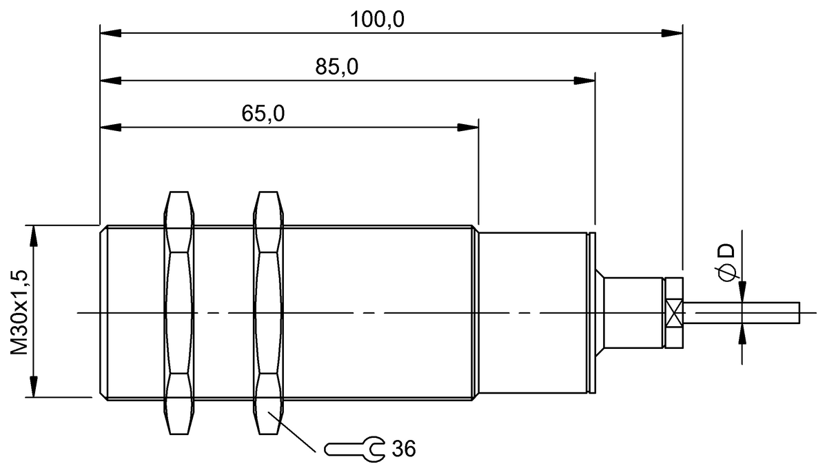BES04AU - BES 515-327-SA22-D-TF-05 (Yüksek sıcaklığa dayanıklı endüktif sensörler) - Görsel 2
