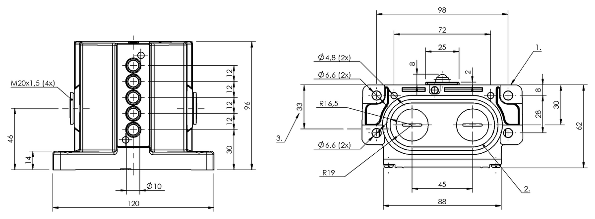 BNS01L2 - BNS 819-D05-K12-62-10 (Mekanik çok konumlu limit sviçler) - Görsel 2