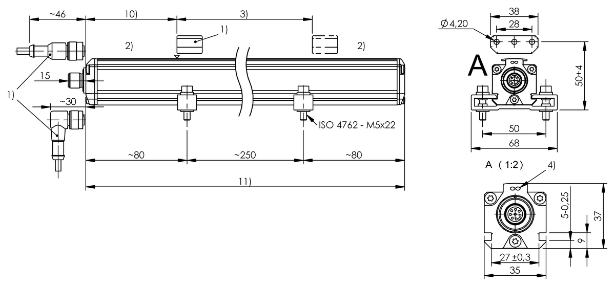 BTL1W66 - BTL7-E501-M0250-P-S115 (Profil tasarımlı manyetostriktif lineer konum sensörleri) - Görsel 2
