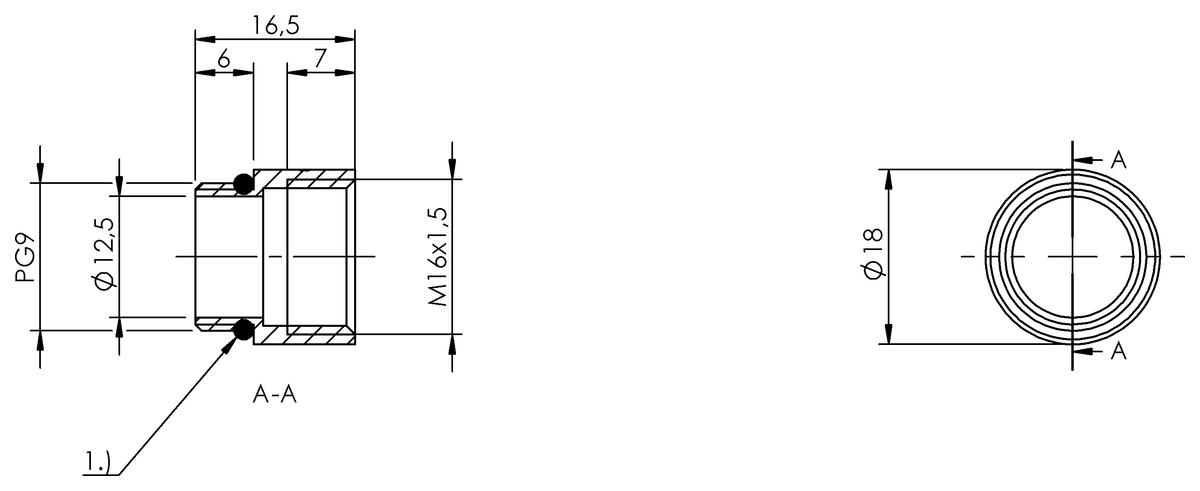 BAM0081 - BKV 819-P09/M16 (Adaptör)
