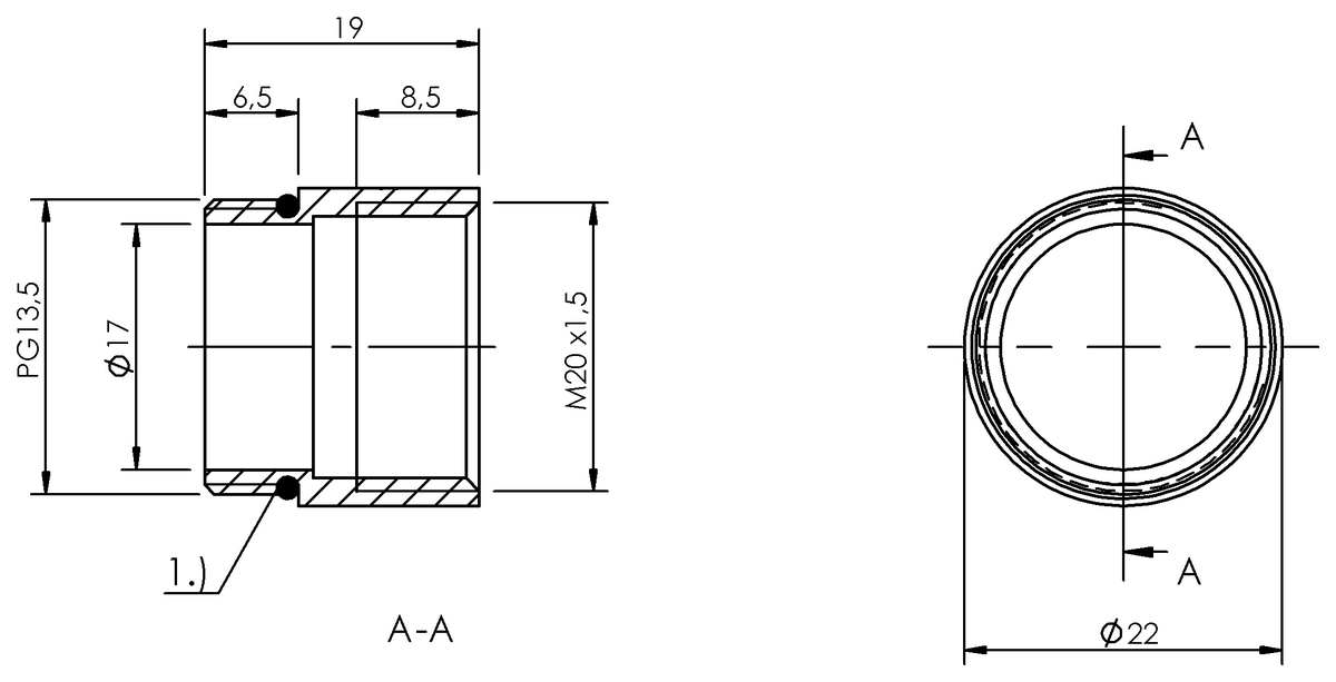 BAM0083 - BKV 819-P13/M20 (Adaptör)