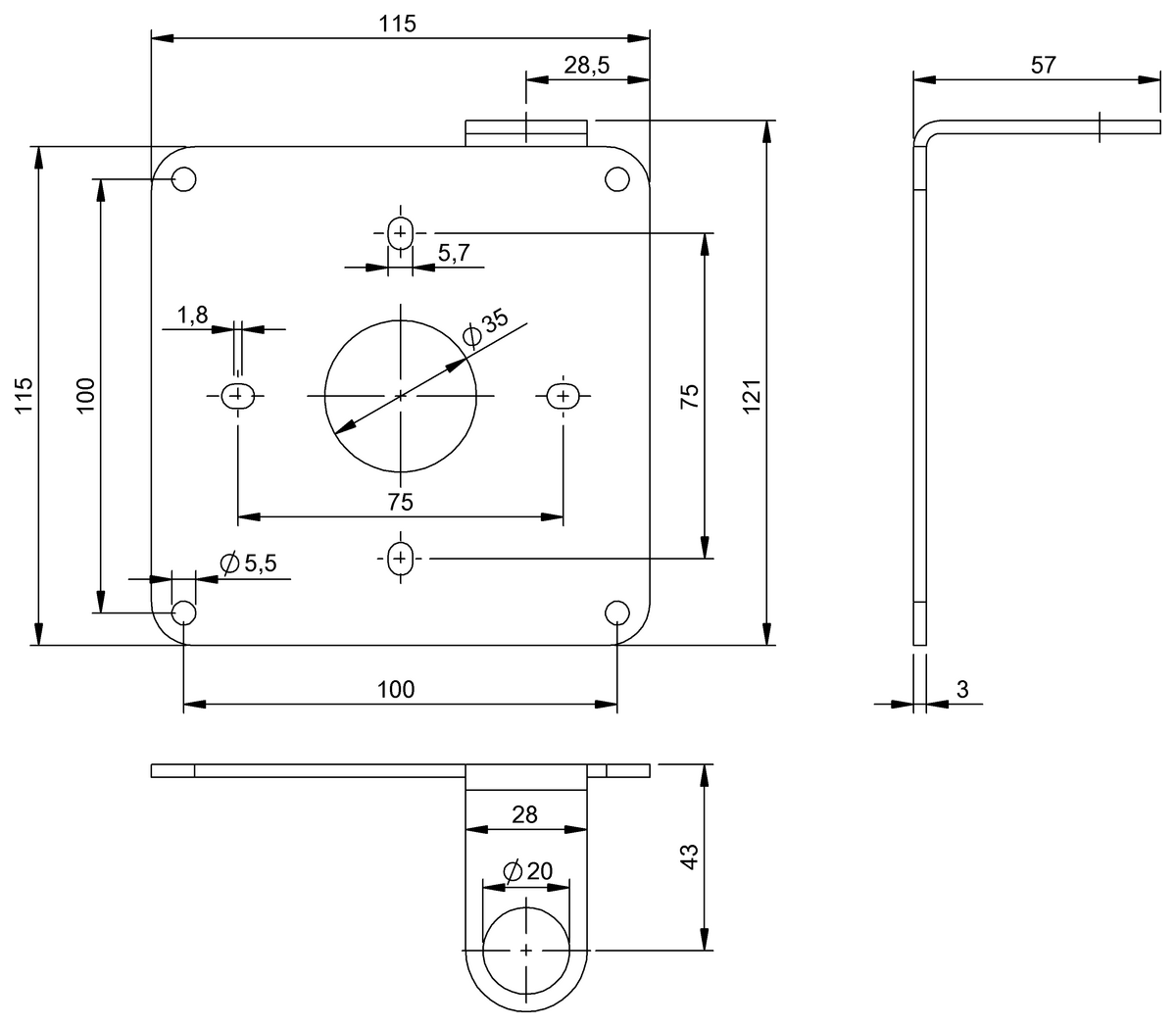 BAM01JK - BIS Z-HW-003 (RFID sistemleri için braketler) - Görsel 2