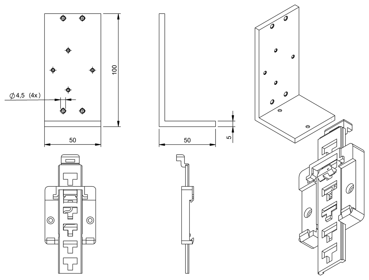 BAM012L - BIS Z-HW-001 (RFID sistemleri için braketler) - Görsel 2