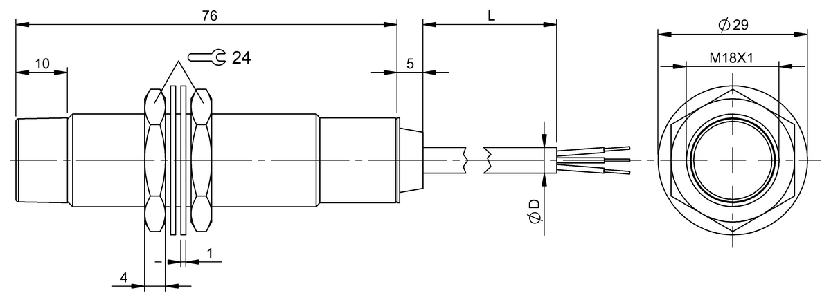 BIC0043 - BIC 2I0-V1A01-M18MI2-BPX03-050 (Sinyal aktarımı için endüktif bağlayıcılar) - Görsel 2