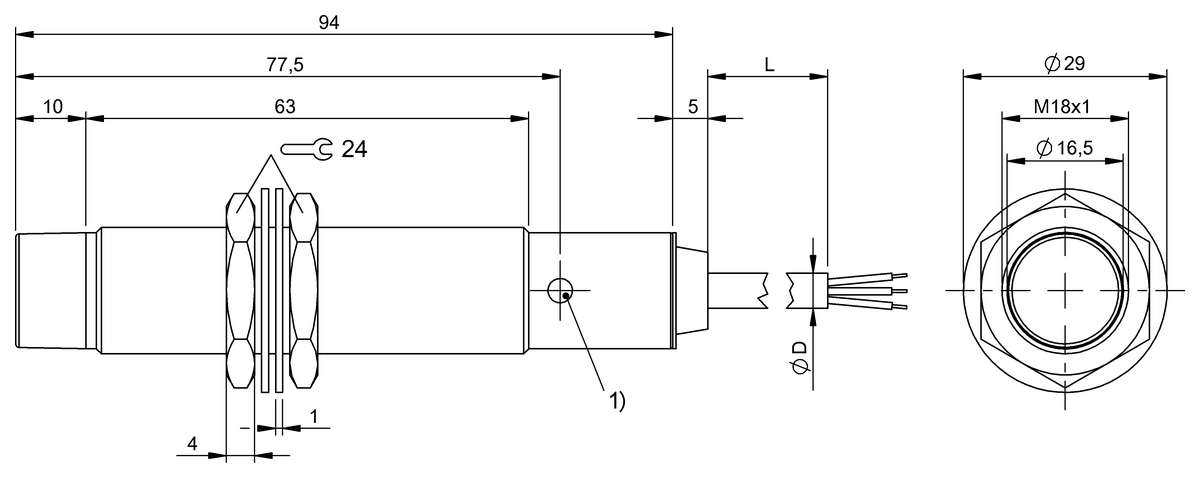 BIC0046 - BIC 1I0-V1003-M18MN2-BPX03-050 (Sinyal aktarımı için endüktif bağlayıcılar) - Görsel 2