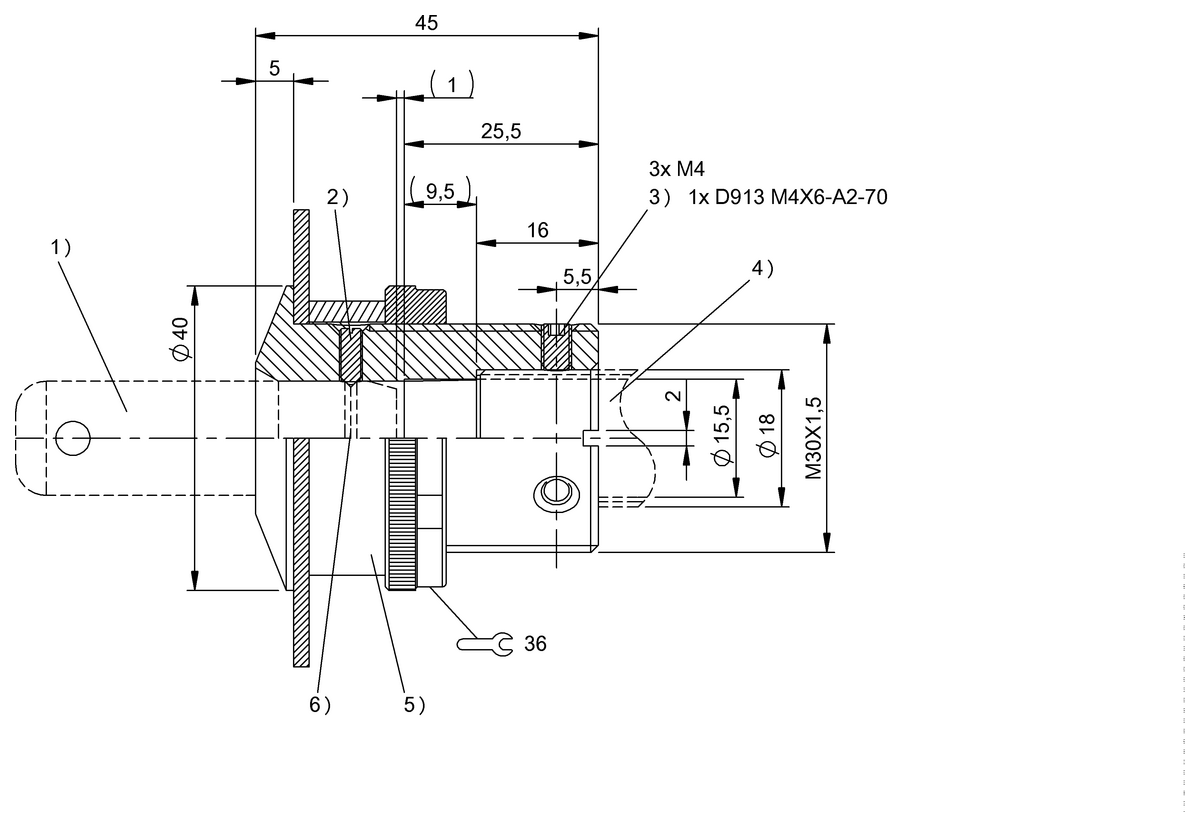 BAM012N - BIS Z-ZA-001 (RFID sistemleri için braketler) - Görsel 2