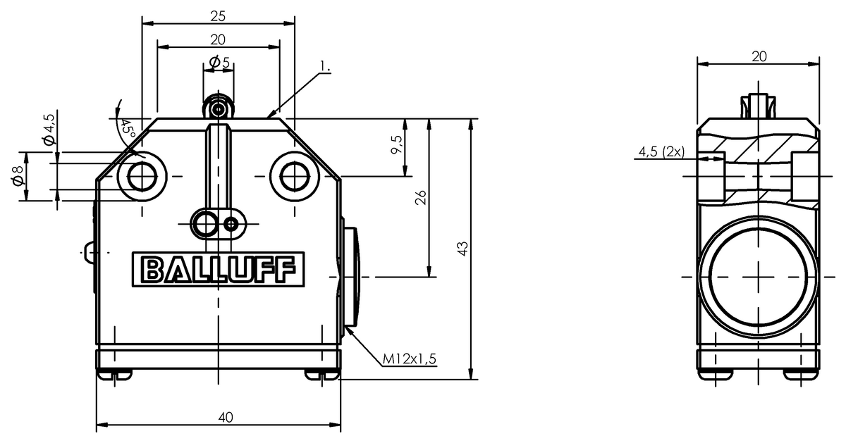 BNS04EK - BNS 819-99-R-15 (Genişletilmiş sıcaklık aralığı için mekanik tek konumlu limit sviçleri) - Görsel 2
