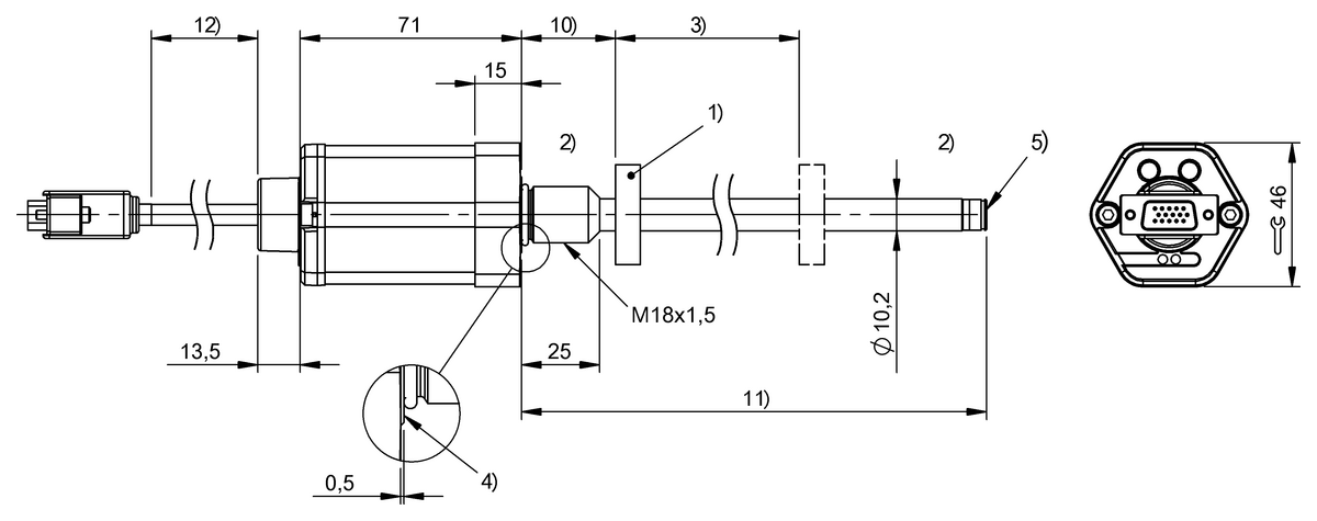 BTL2FMT - BTL7-S511B-M1000-B-KA15-ZA0A (Manyetik çubuk tasarımlı manyetostriktif lineer konum sensörleri) - Görsel 2