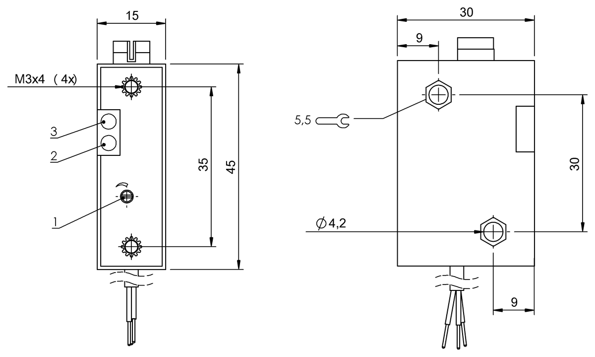 BAE009F - BAE SA-CS-001-PO (Kapasitif sensör kafaları için amplifikatörler) - Görsel 2