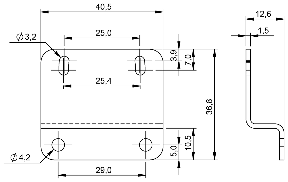 BAM00UE - BOS 5-HW-8 (Fotoelektrik sensörler için montaj braketi) - Görsel 2