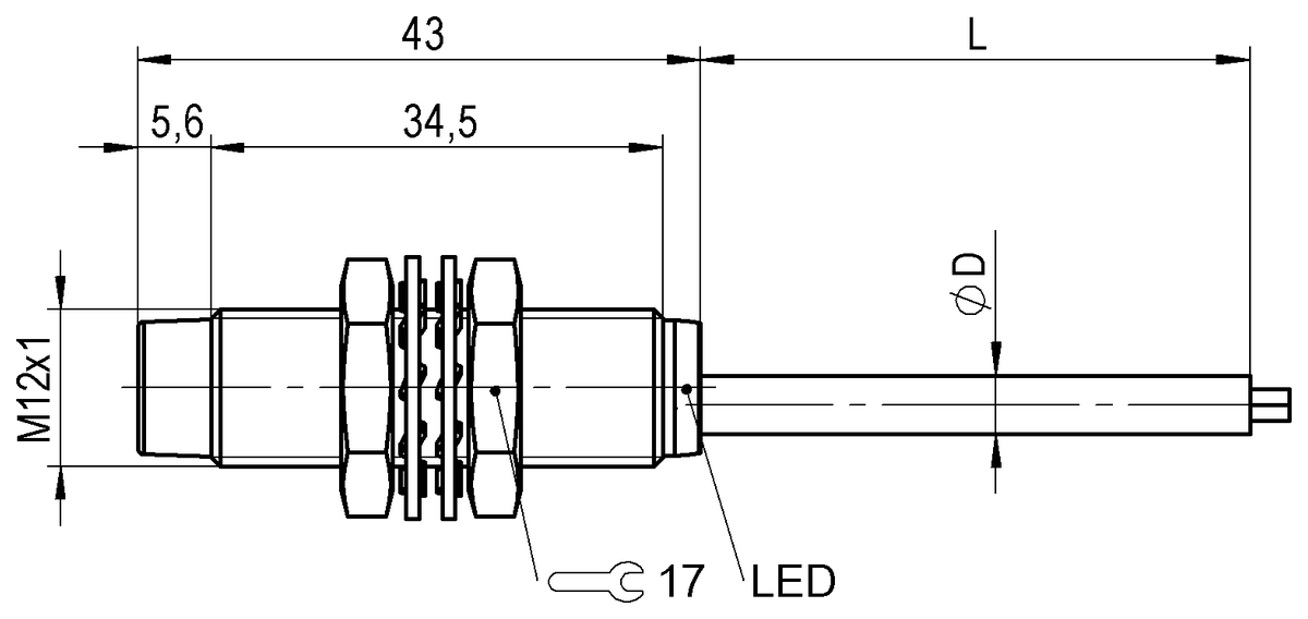 BAW004L - BAW M12MF-IAC70G-BP02 (Endüktif mesafe sensörleri) - Görsel 2