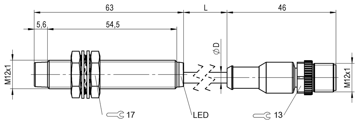 BAW004E - BAW M12MM-UAC70G-BP00,2-GS04 (Endüktif mesafe sensörleri) - Görsel 2