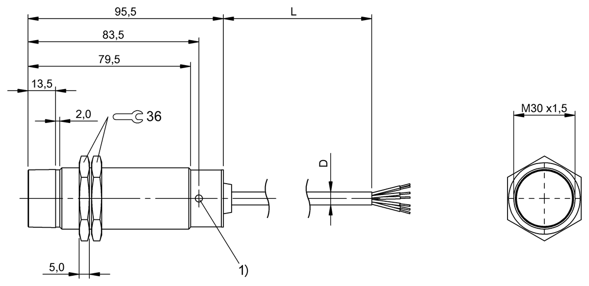 BIC001A - BIC 1I2-P2A03-M30MO2-EPX07-050 (Sinyal aktarımı için endüktif bağlayıcılar) - Görsel 2