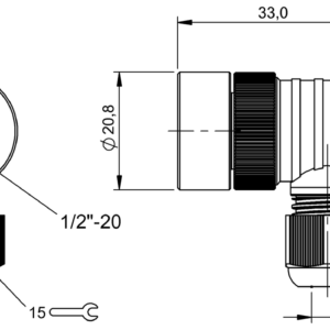 BCC08AW - BCC A243-0000-10-000-41X3W8-000 (Kablo montaj konnektörleri)