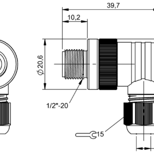 BCC08AZ - BCC A243-0000-20-000-41X3W8-000 (Kablo montaj konnektörleri)