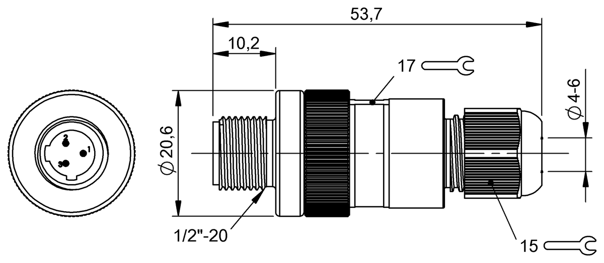 BCC08AY - BCC A233-0000-20-000-41X3W8-000 (Kablo montaj konnektörleri)