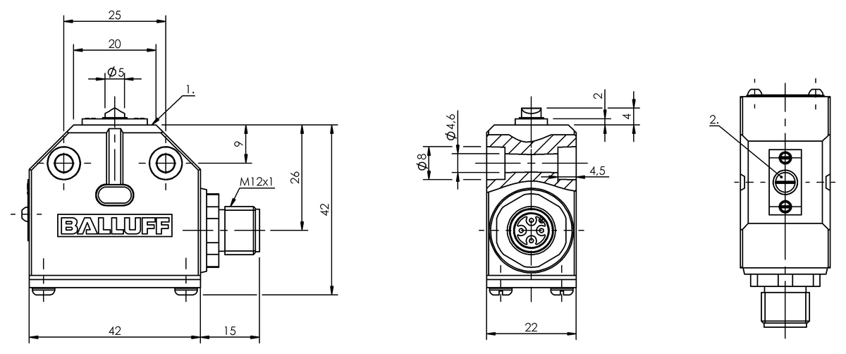 BNS04HW - BNS 819-100-E-12-S4 (Mekanik tek konumlu limit sviçleri) - Görsel 2