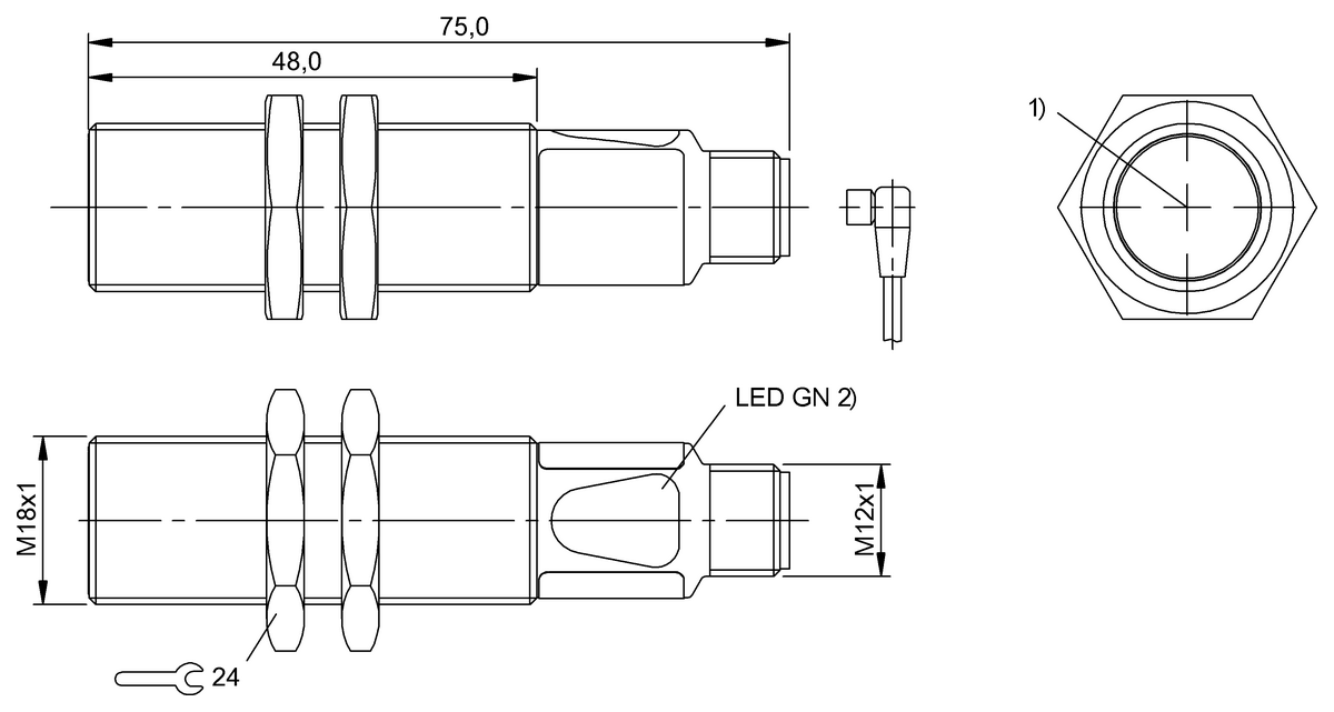 BOS01HM - BOS 18M-X-IS23-S4 (Karşılıklı tip sensörler) - Görsel 2