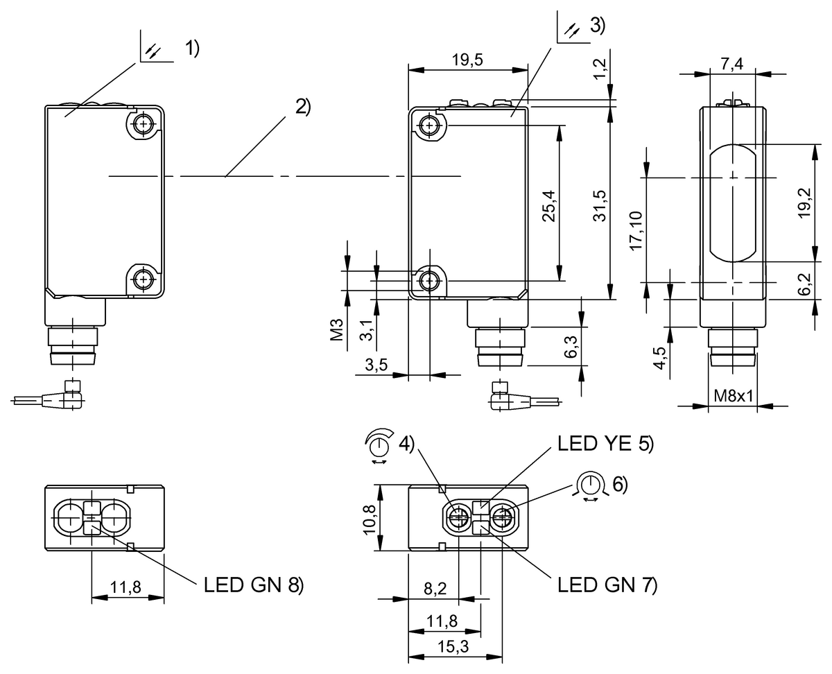 BOS01JN - BOS 5K-NU-LX10-S75 (Karşılıklı tip sensörler) - Görsel 2