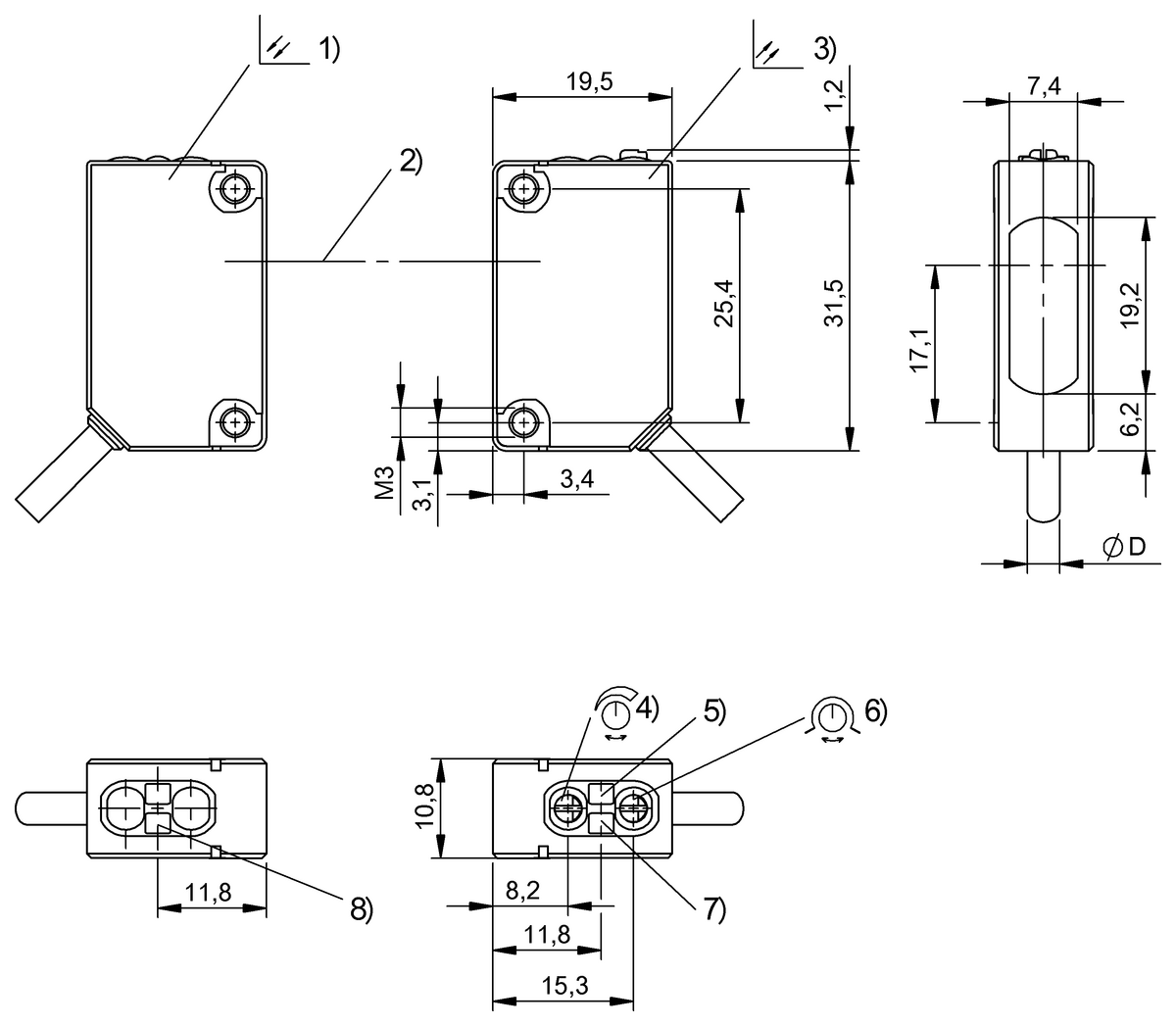 BOS01JM - BOS 5K-PU-LX10-02 (Karşılıklı tip sensörler) - Görsel 2