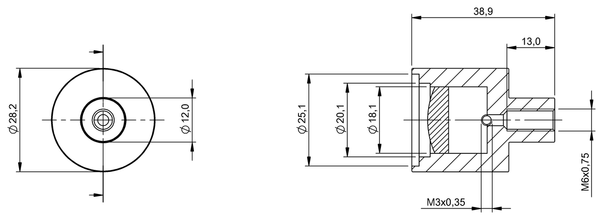 BAM01PA - BAM LS-FO-001-M6-L (Optik: Açıklıklar, mercekler, saptırıcılar) - Görsel 2