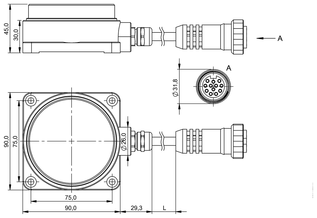 BIC0060 - BIC 2I3-P2A30-Q90AA-GPX0B-Z05 (Sinyal aktarımı için endüktif bağlayıcılar) - Görsel 2
