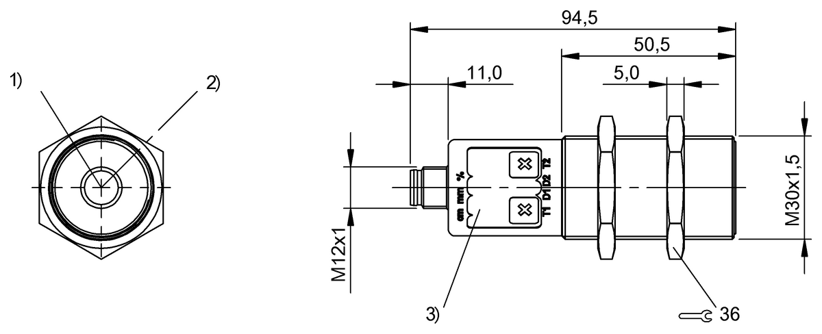 BUS005F - BUS M30M1-PPX-07/035-S92K (Dijital ve analog çıkışlı ultrasonik sensörler) - Görsel 2