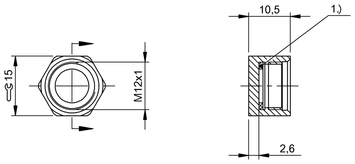 BAM01YN - BAM CS-XA-008-M12-4 (Koruyucu dış gövde) - Görsel 2