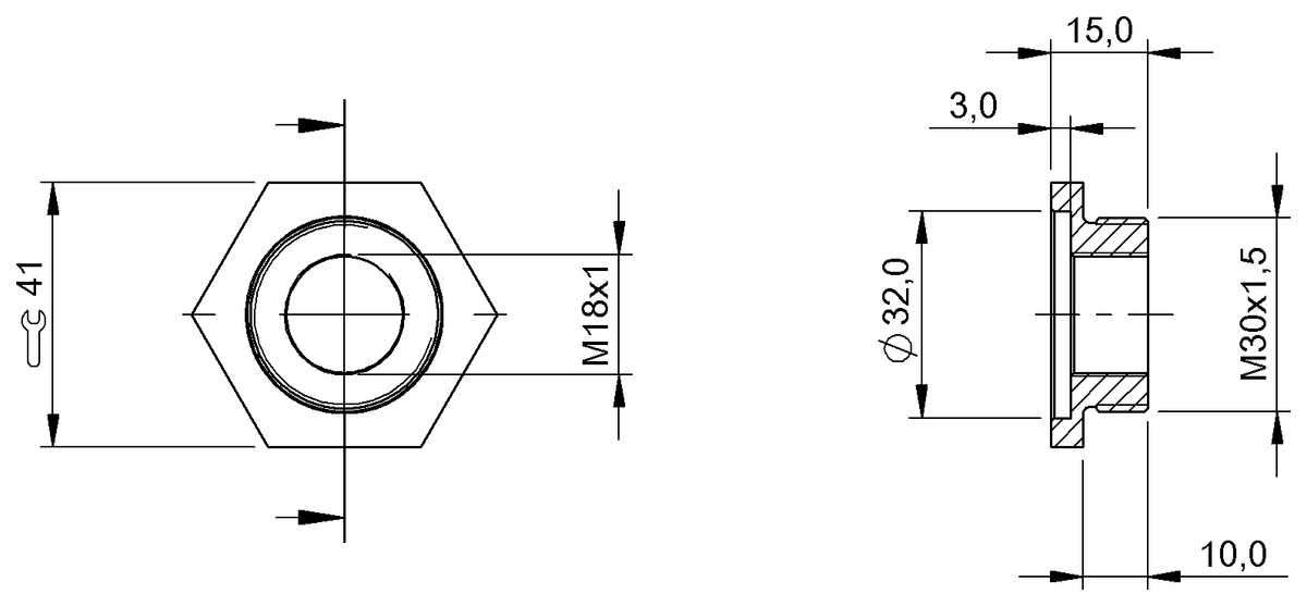 BAM018E - BAM AD-XA-001-M18/M30-4 (Adaptör) - Görsel 2