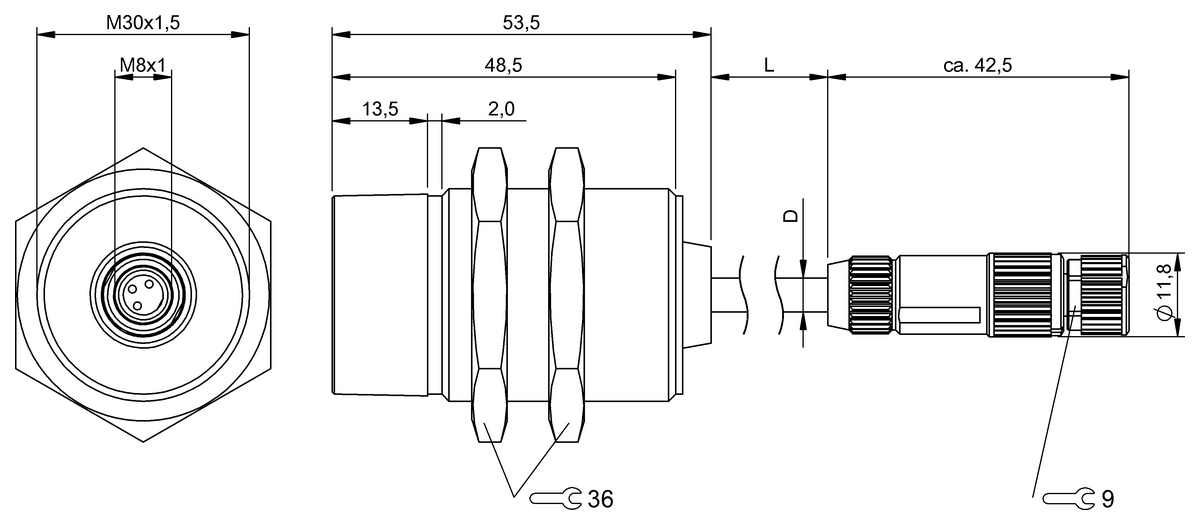 BIC006N - BIC 2I0-P2A05-M30MF-BPX03-020-Z09 (Sinyal aktarımı için endüktif bağlayıcılar) - Görsel 2