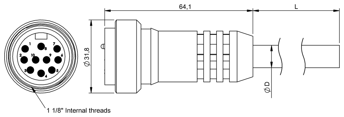 BCC0A54 - BCC A51A-0000-C0-089-VX4AW8-050 (Tek uçlu kablo setleri) - Görsel 2