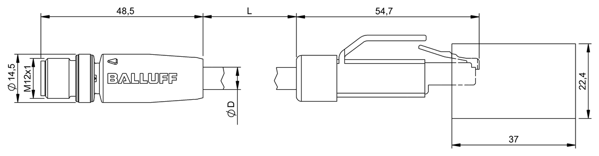 BCC0C5J - BIS C-526-PU-00,6 (Çift uçlu kablo setleri) - Görsel 2