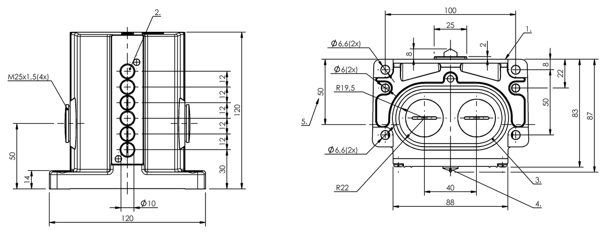 BNS00KU - BNS 819-D06-D12-100-55-FD-1042 (Karışık bağlantılar içeren çok konumlu kam sviçleri) - Görsel 2