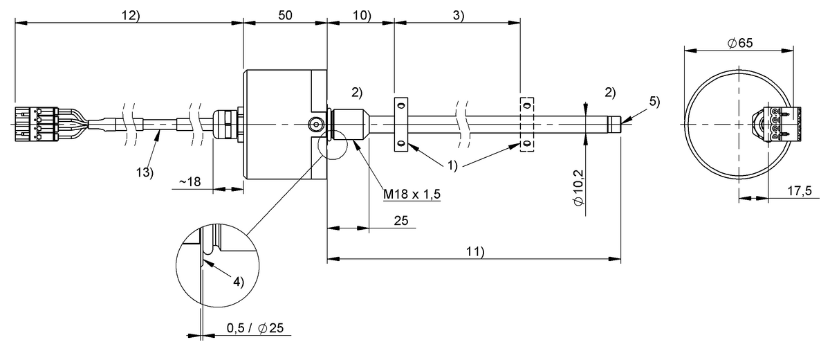 BTL126H - BTL5-H114-M0590-HC-SA347-KA02,1-ZA0Y (Dolum seviyesi ölçümü için manyetostriktif lineer konum sensörleri)