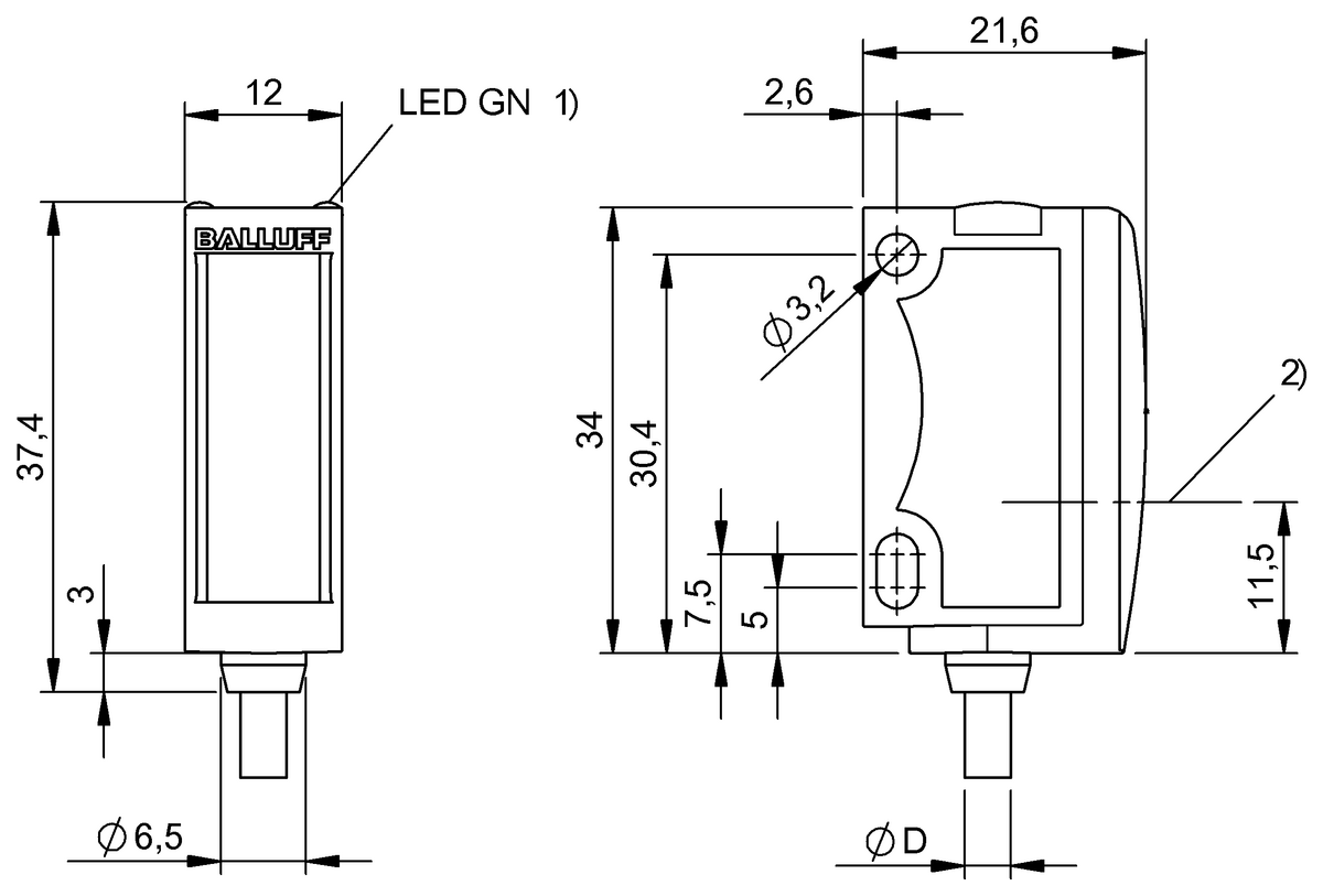 BOS02F4 - BOS 6K-XI-LS10-02 (Karşılıklı tip sensörler) - Görsel 2