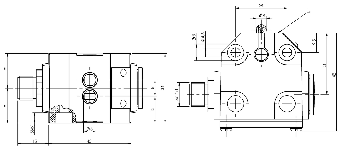 BNS04F2 - BNS 819-B02-R08-40-10-S80L (Mekanik çok konumlu limit sviçler) - Görsel 2