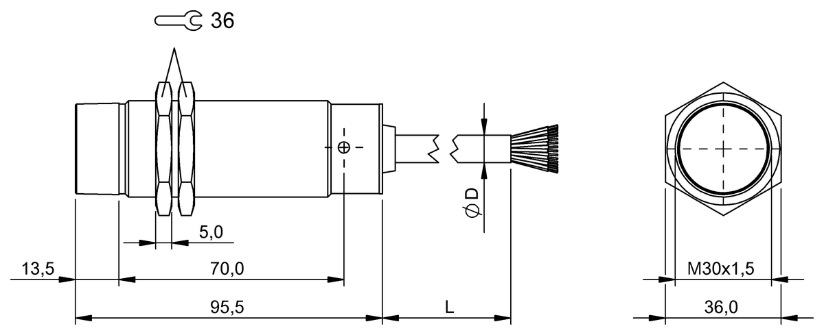 BIC006C - BIC 1I4-N1A15-M30ME1-BPX0F-050 (Sinyal aktarımı için endüktif bağlayıcılar)