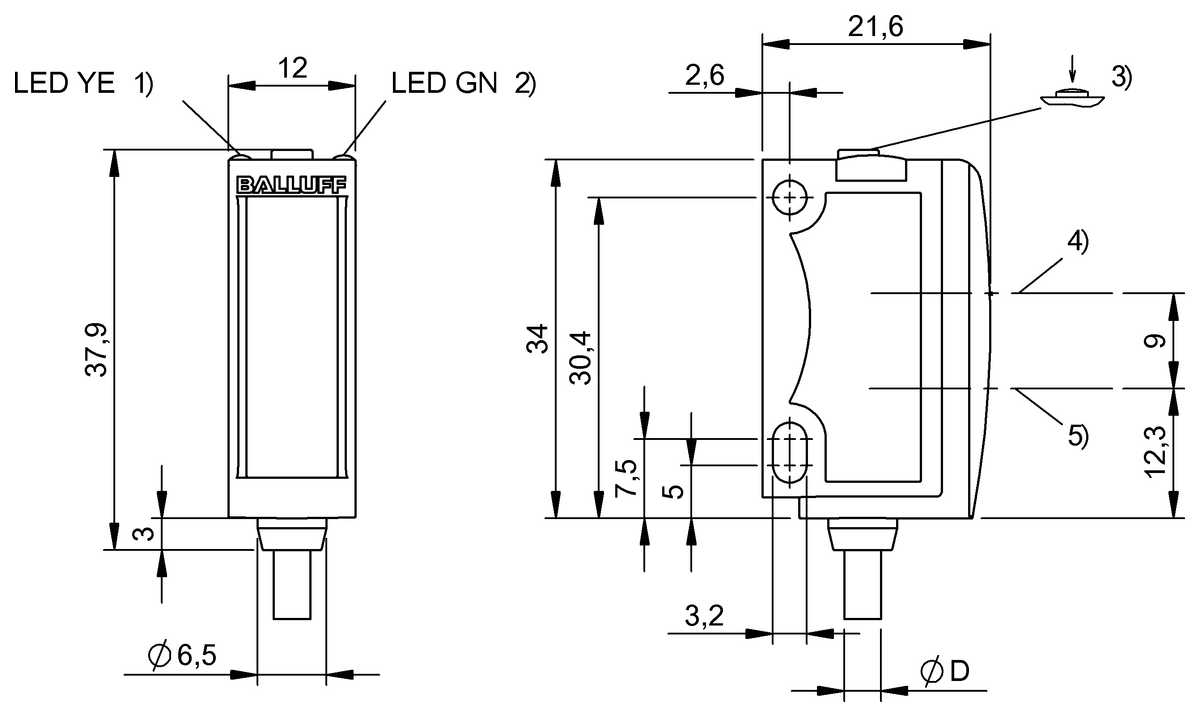 BOS01LH - BOS 6K-PU-LH10-02 (Işık düğmesi) - Görsel 2